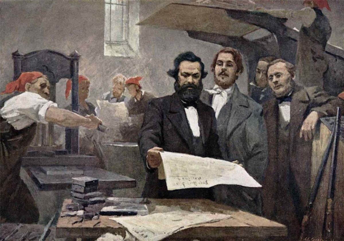Marx y Engels en el Rheinische Zeitung